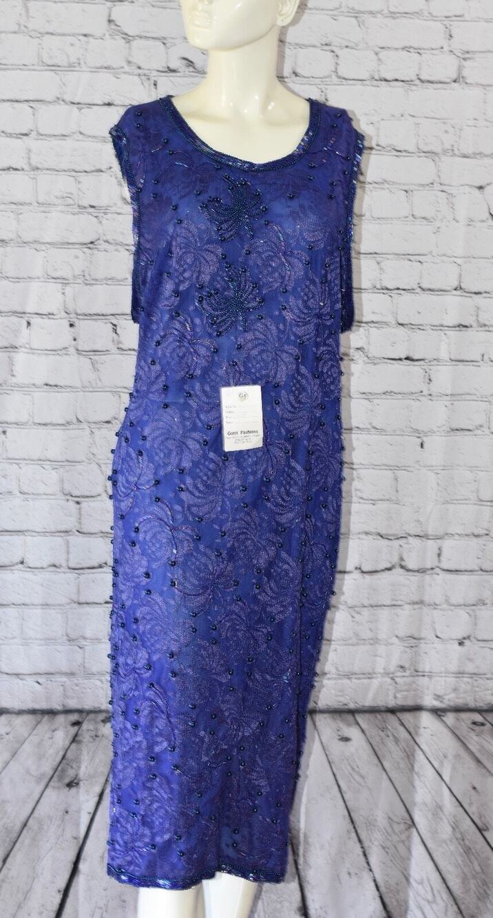 GUNIT Fashions Sequined & Beaded Cocktail Party Evening Dress Size 4XL NEW!!!